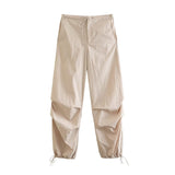 Yipinpay 2023 Parachute Pants For Women Multicolour Women's Cargo Trousers High Waist Baggy Pants Woman Streetwear Summer Pants