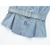 Yipinpay 2023 Blue Denim Top Female Strapless Off Shoulder Tops For Women Backless Sleeveless Tube Top Streetwear Sexy Summer Tops