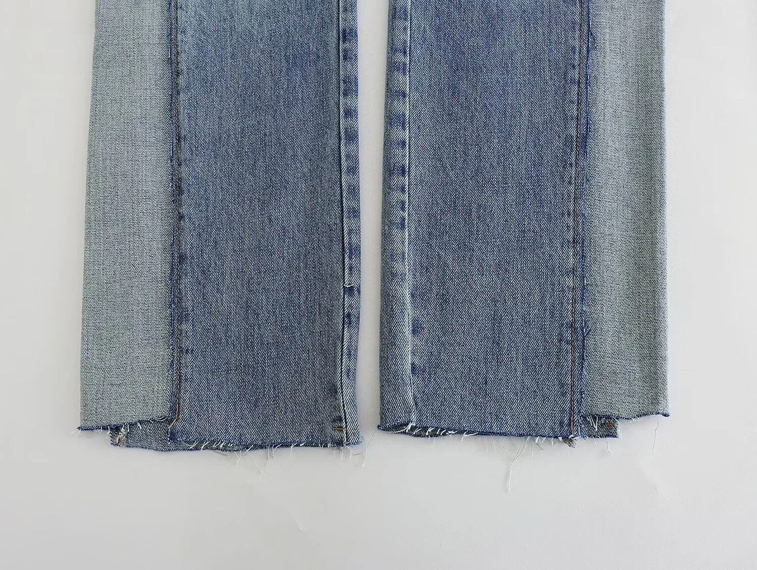 Yipinpay 2023 Jeans For Women Mid-Rise Denim Trousers Women Streetwear Y2k Pants Woman Fashion Asymmetric Frayed Hem Summer Pants