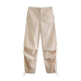 Yipinpay 2023 Parachute Pants For Women Multicolour Women's Cargo Trousers High Waist Baggy Pants Woman Streetwear Summer Pants