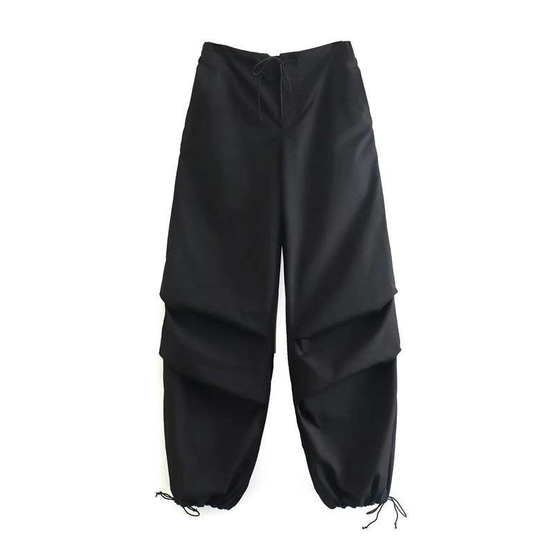 Yipinpay 2023 Parachute Pants For Women Multicolour Women's Cargo Trousers High Waist Baggy Pants Woman Streetwear Summer Pants
