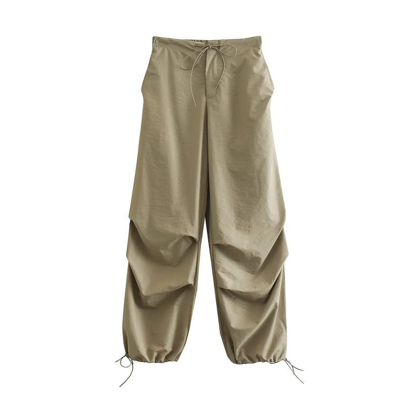 Yipinpay 2023 Parachute Pants For Women Multicolour Women's Cargo Trousers High Waist Baggy Pants Woman Streetwear Summer Pants