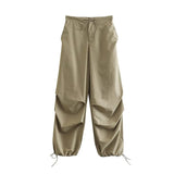 Yipinpay 2023 Parachute Pants For Women Multicolour Women's Cargo Trousers High Waist Baggy Pants Woman Streetwear Summer Pants