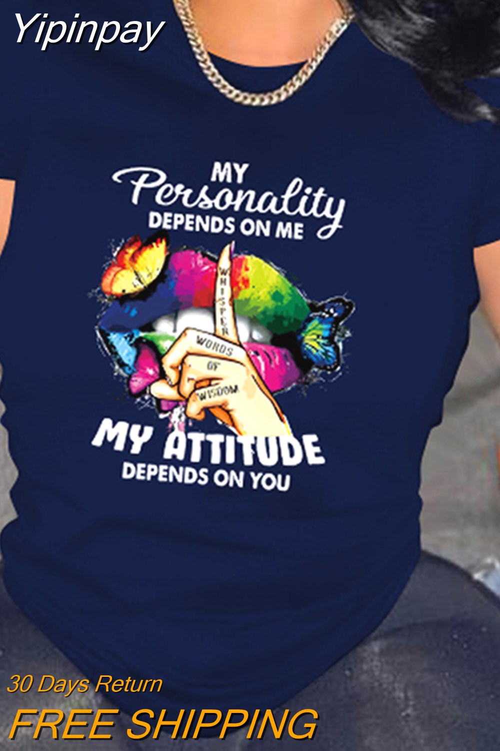 Yipinpay Woman Summer 2023 Women Clothing Printed Crew Neck T-Shirt Female Tops New Casual Short Sleeve