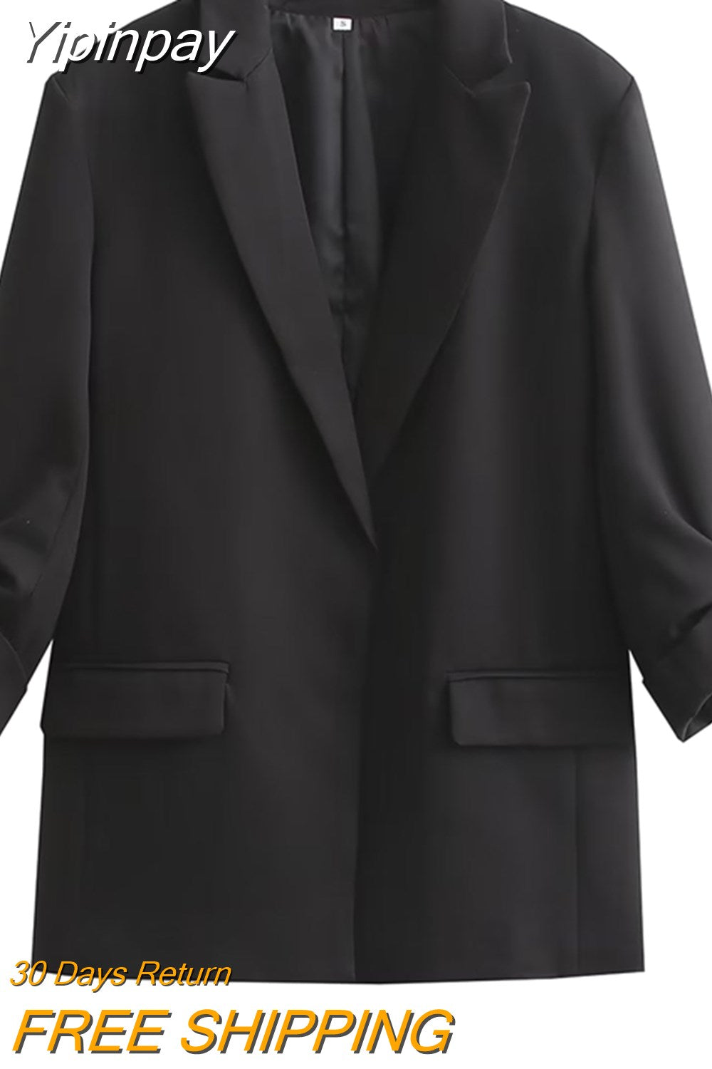 Yipinpay 2023 Purple Blazer Women Office Chic And Elegant Woman Jacket Turn Up Sleeve Women's Spring Jacket New In Outerwears