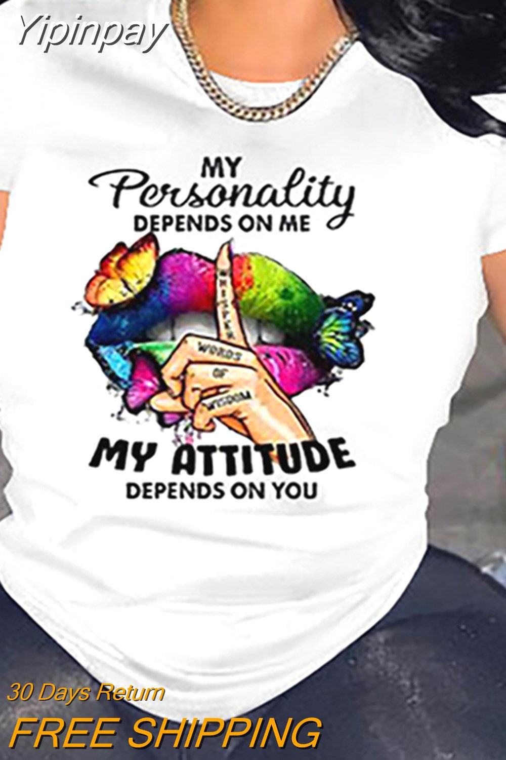 Yipinpay Woman Summer 2023 Women Clothing Printed Crew Neck T-Shirt Female Tops New Casual Short Sleeve