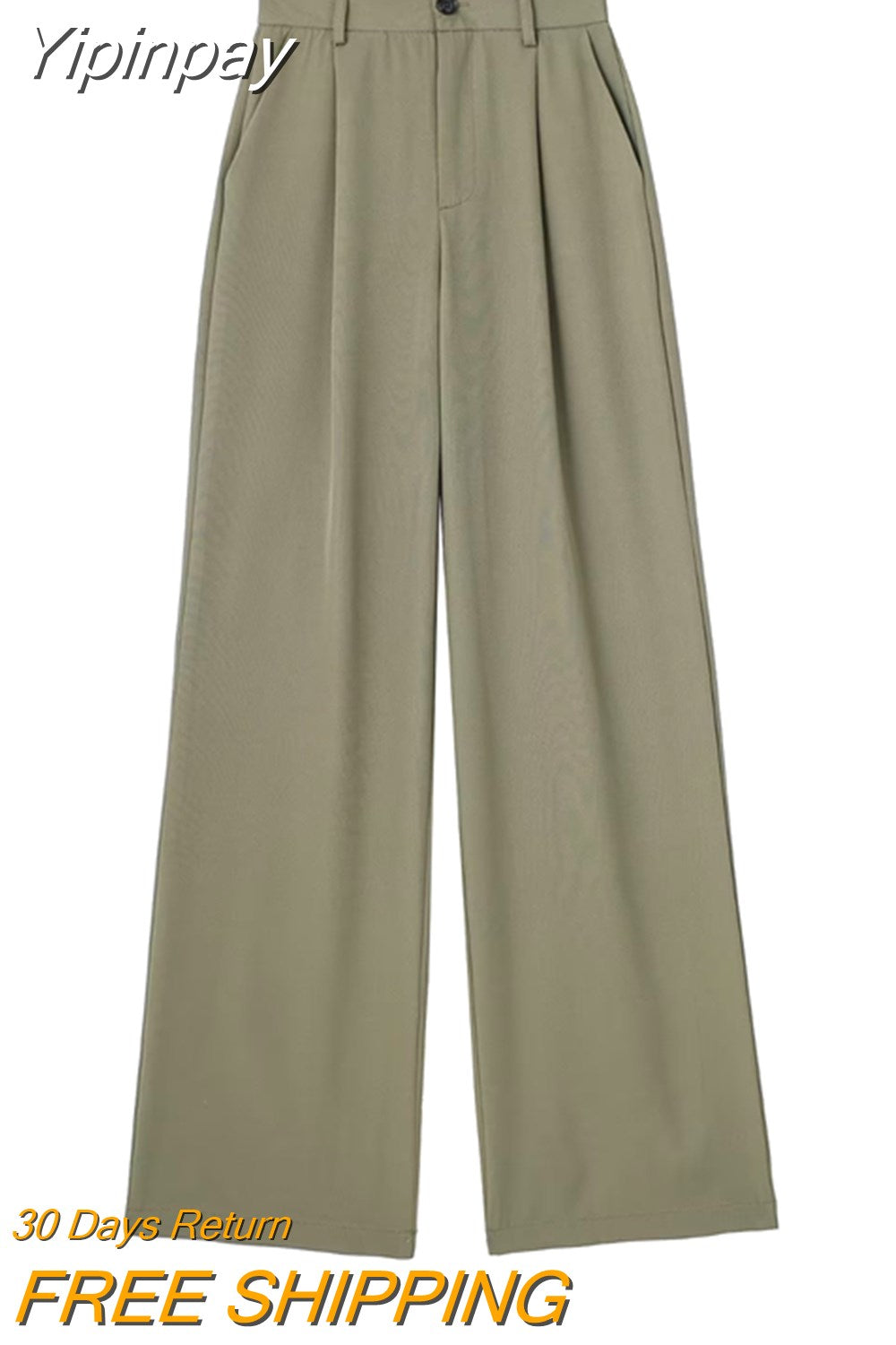 Yipinpay 2023 Baggy Pants Woman Multicolour High Waist Pants For Women Office Casual Wide Leg Trousers Women Summer Women's Pants