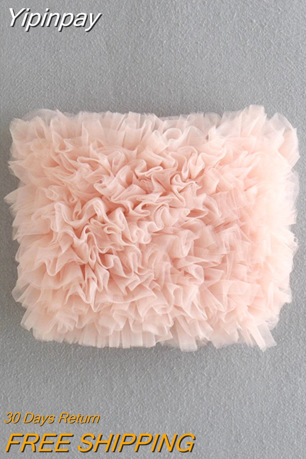 Yipinpay Pink Mesh Crop Top Women Tulle Off Shoulder Top Female Summer Sexy Tube Tops Y2k Streetwear Sleeveless Top Bustiers Corsets