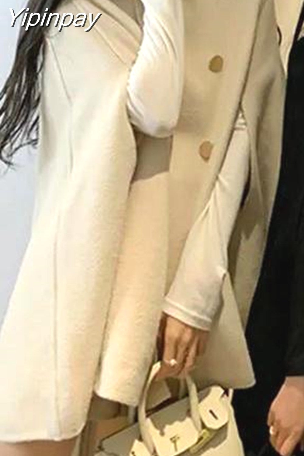 Yipinpay Winter Plus Size Women Coat Woolen Cloth Cloak Loose Overcoat Female High Quality 2023 Manteau Femme Hiver Oversize