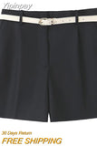 Yipinpay 2023 Fashion Women's Shorts Summer Female Chic Casual Mini Short with Belt Ladies High Waist Folds Skirts Shorts New In