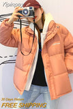 Yipinpay Thicken Women Coats And Jackets Winter Casual Fake Two Piece Cotton Jacket Stitching Hood