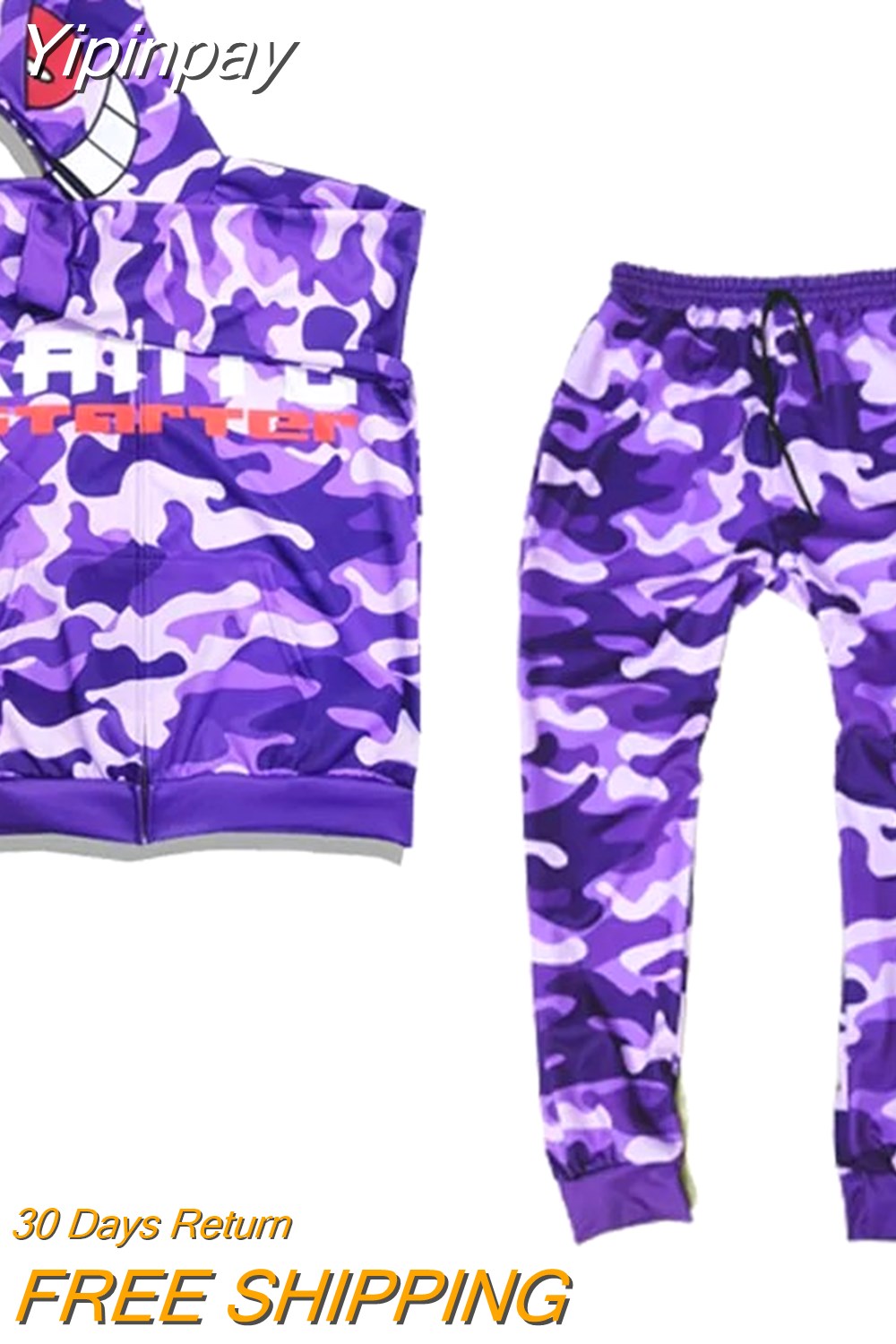 Yipinpay New Y2K Hoodie Hip Hop Camouflage Print Oversized Zipper Hooded Sweatshirt Harajuku Street Punk Rock Jacket Tops Streetwear