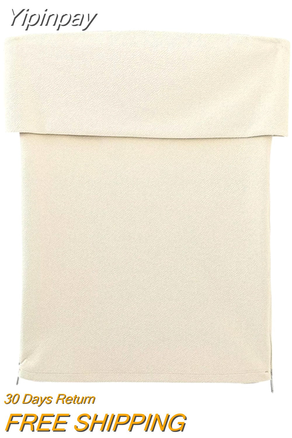 Yipinpay Off Shoulder Corset Top Women Zipper White Tube Top Female Backless Sexy Tops Woman Bustier Sleeveless Streetwear Y2k Tops