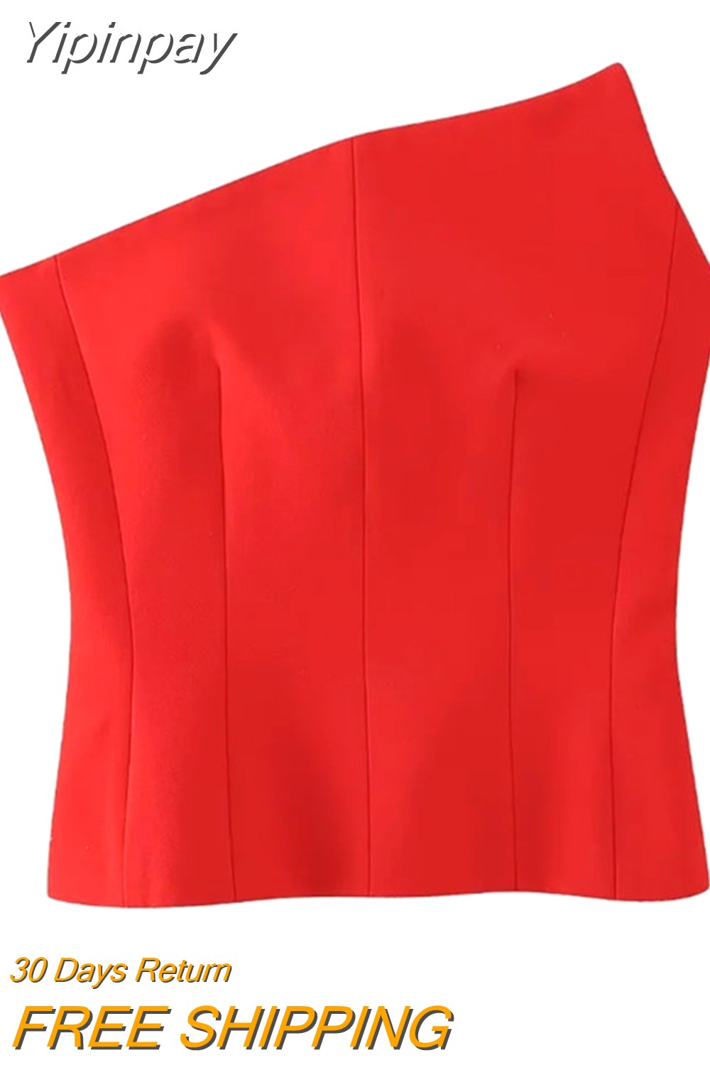 Yipinpay 2023 Black Corset Top Woman Asymmetric Off Shoulder Tops For Women Red Backless Bustier Top Woman Party Night Sexy Tops