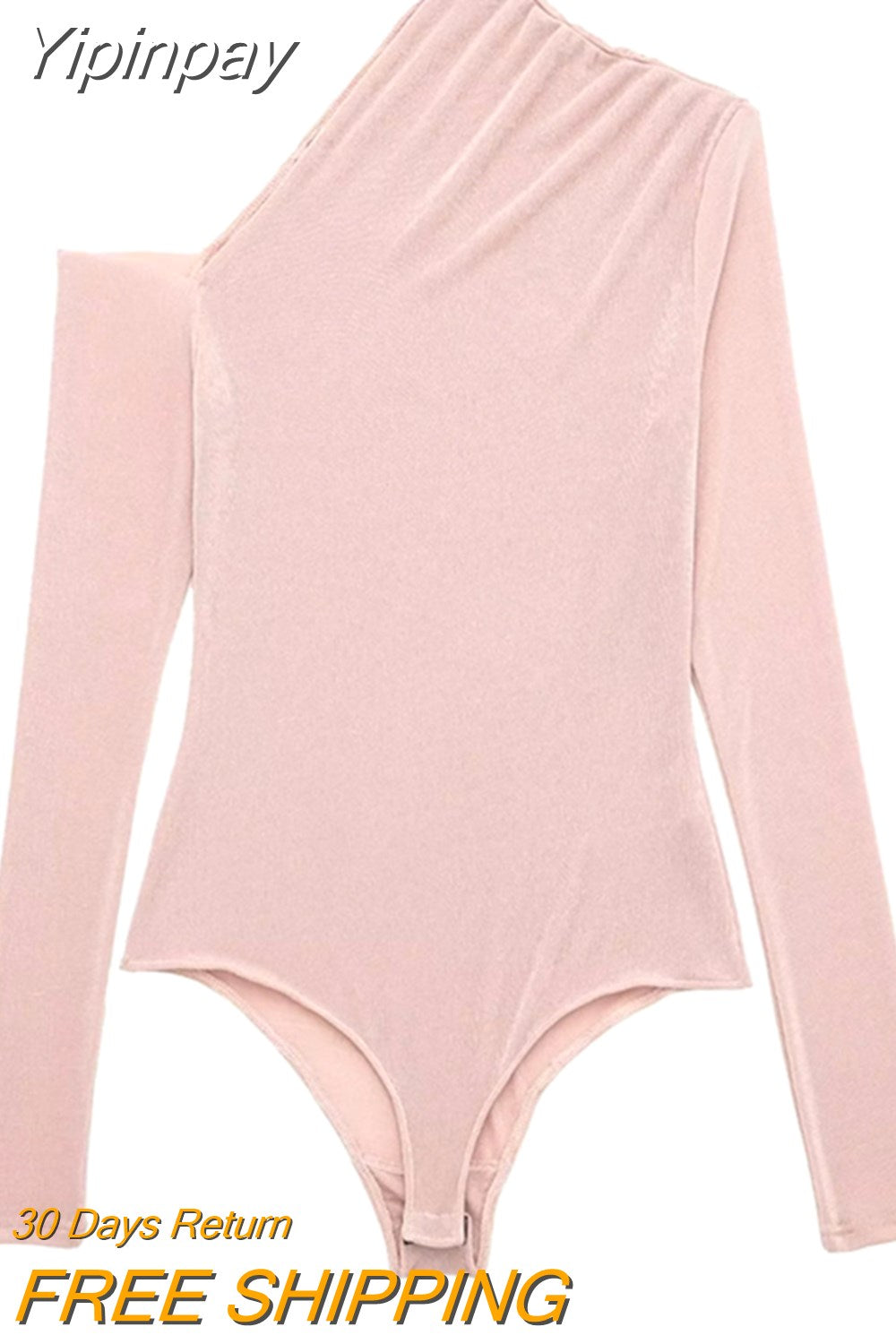 Yipinpay Brown Mesh Bodysuit Women Long Sleeve Body Woman Tulle See Through Bodysuit Lingerie Sexy Off Shoulder Asymmetrical Top