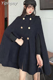 Yipinpay Winter Plus Size Women Coat Woolen Cloth Cloak Loose Overcoat Female High Quality 2023 Manteau Femme Hiver Oversize