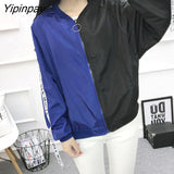 Yipinpay Women 2023 New Women's Basic Jacket Fashion Thin Girl Windbreaker Outwear Bomber Female Baseball Women Men Coat