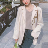 Yipinpay 2023 Autum Oversize Full Sleeve Women Blazer Office Lady Patchwork Loose Suit Blazers Work Female Clothing Jackets Coat