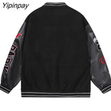 Yipinpay Jackets Winter Cardigan Harajuku Embroidery Graphic Long Sleeve Y2k Coats Hip Hop Streetwear Aesthetic Women Clothes