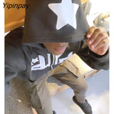 Yipinpay Hoodie Fashion Star graphics Print Men's hoodies Sweatshirt gothic Sport Coat Long Sleeve Oversized hoodie jacket Tricolor