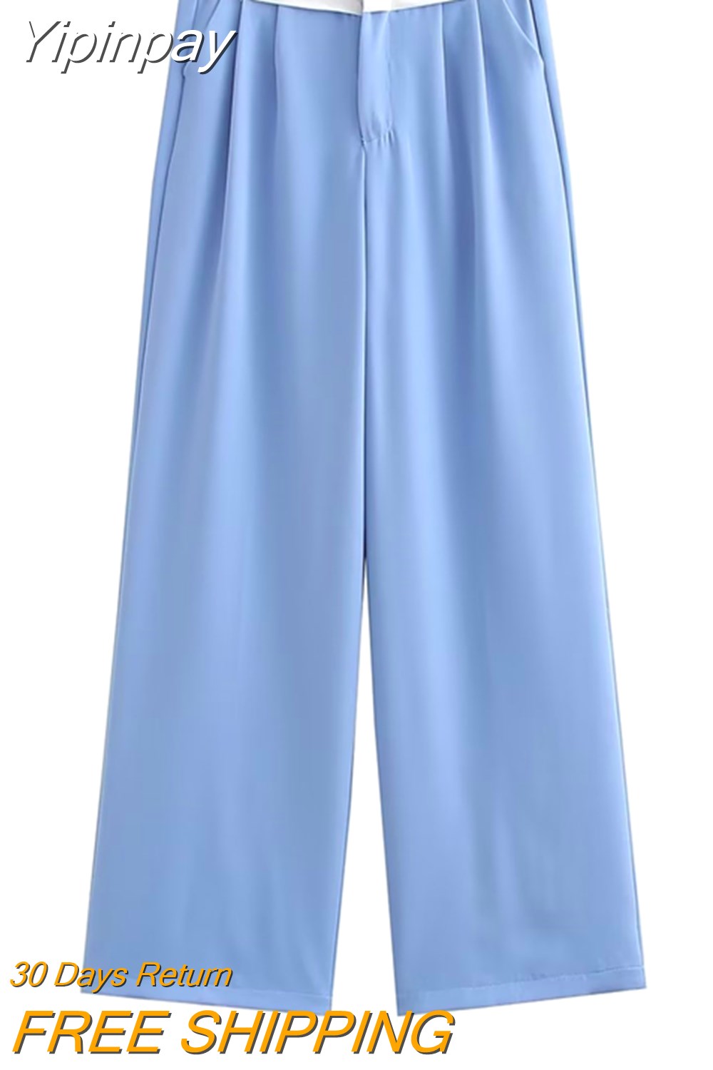 Yipinpay 2023 Fashion Y2k Women's Pants Summer Wide Leg Pants Female Casual Loose Low Waist Trousers Ladies Chic Folds Pant