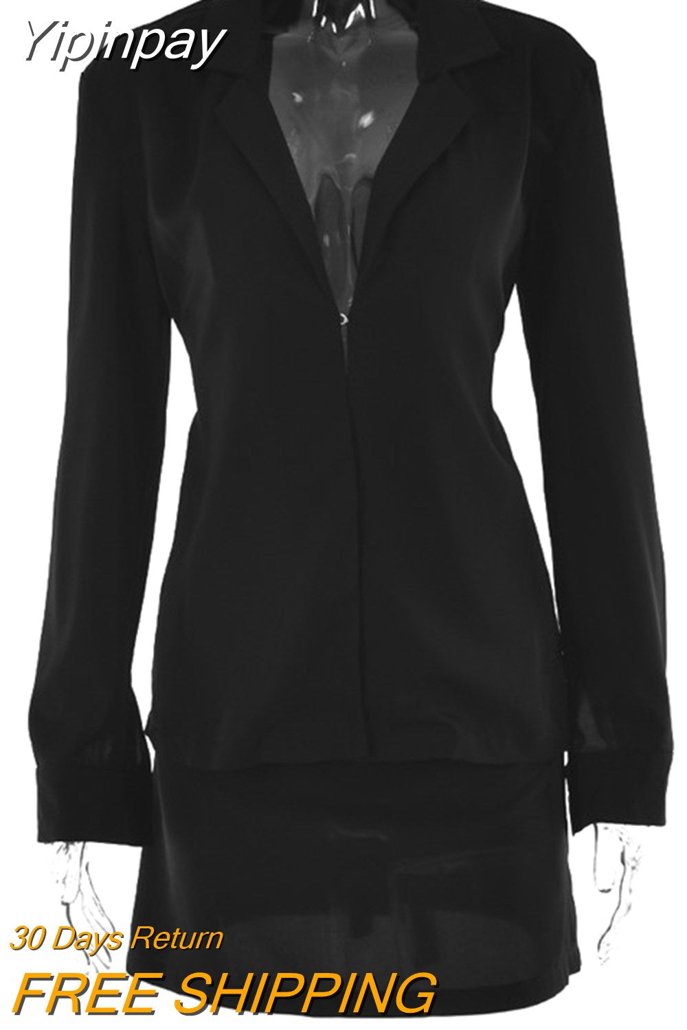 Yipinpay Two Piece Set Y2K Skirt Outfits Women 2023 Spring Sexy Turn-down Collar Tops High Waist Skirts Elegant Femme Office Suit