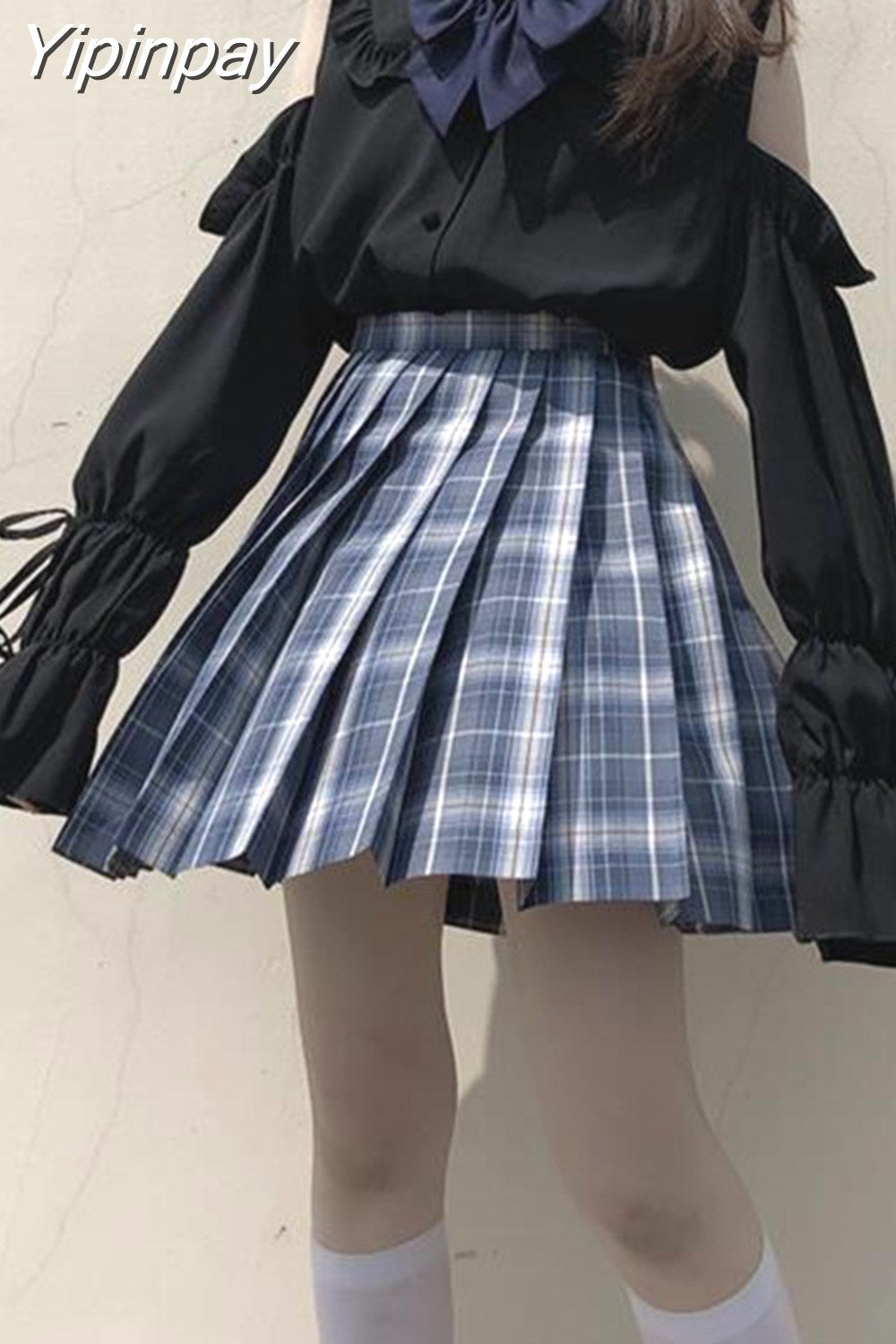 Yipinpay Summer Women Blouses Long sleeve Sweet Off Shoulder Girl Sweet Tops Lace up Peter pan collar female blouses blusas mujer