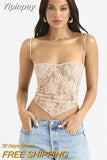Yipinpay 2023 Sexy Lace Busiter Vest Tops Fashion Backless Streetwear Y2k Clothes Nightclub Party Tanks Cami Crop Top Women