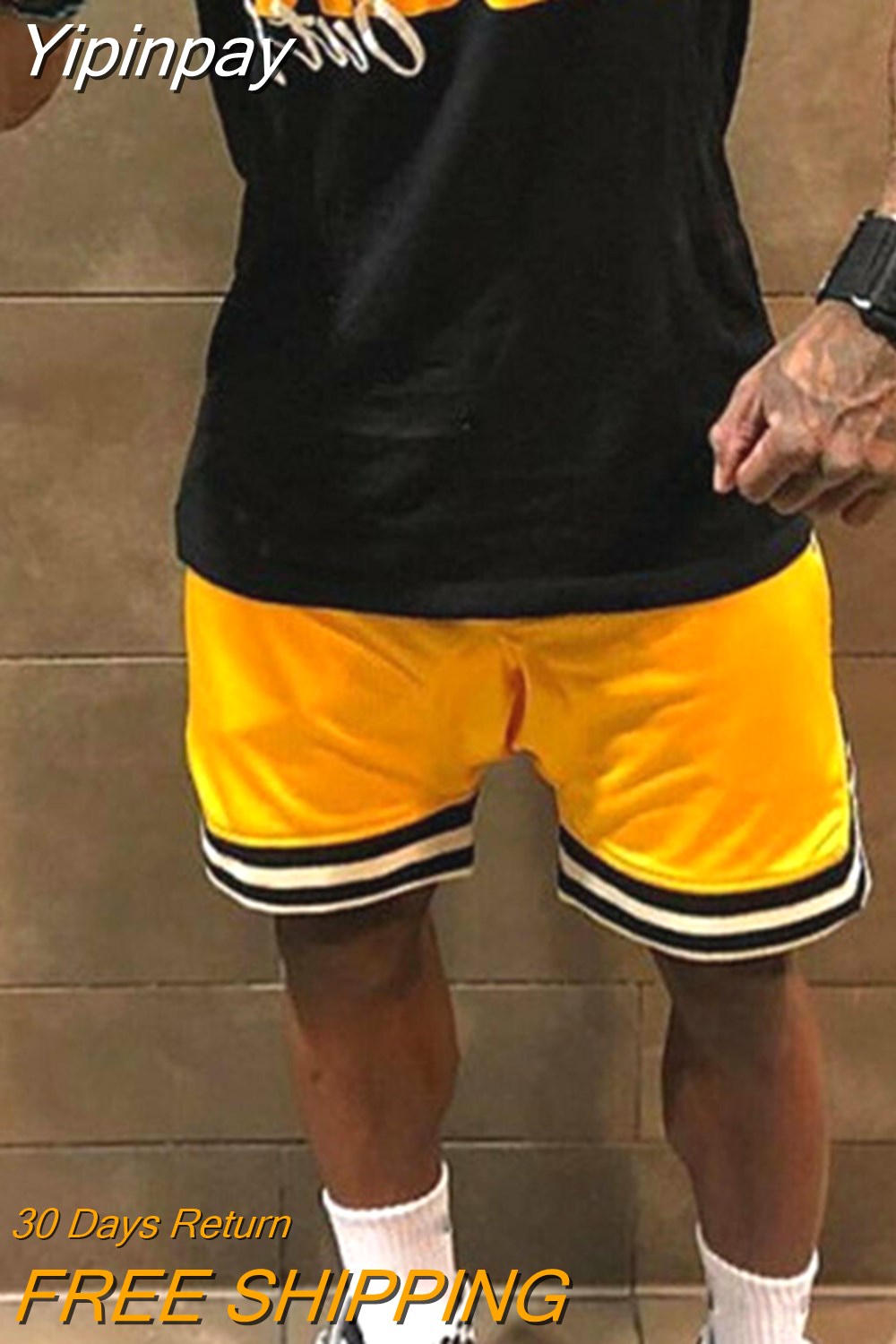 Yipinpay 2023 Men's Casual Shorts Summer New Running Fitness Fast-drying Trend Short Pants Loose Basketball Training Pants