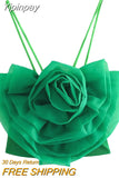 Yipinpay 2023 Flower Corset Top Female Off Shoulder Crop Tops For Women Organza Backless Summer Sexy Tops Woman Sleeveless Tank Top