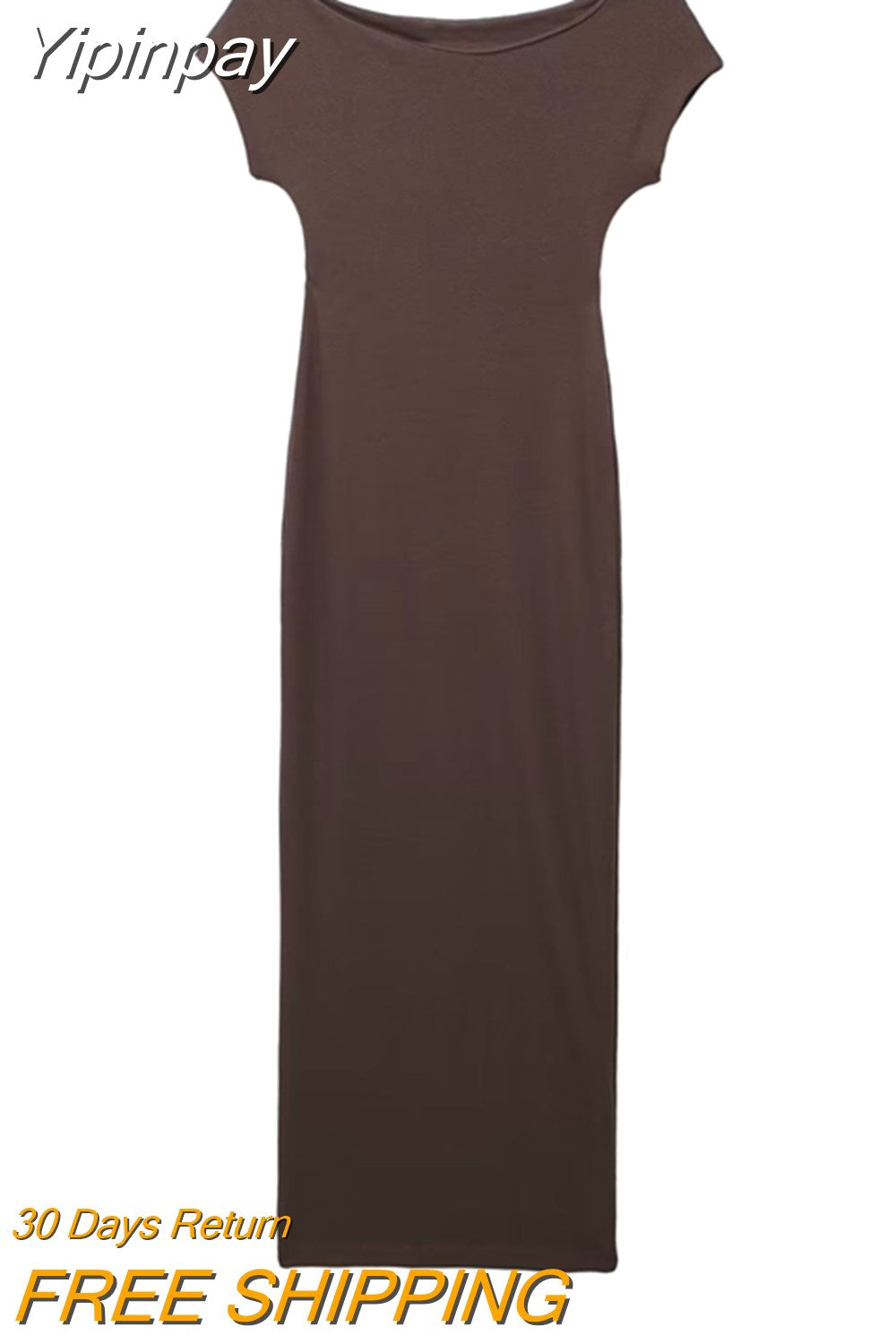 Yipinpay 2023 Black Long Dress Women Summer Bodycon Dress Women Short Sleeve Elegant Party Dresses Midi Evening Dresses For Prom