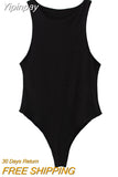 Yipinpay 2023 Fashion Bodysuit Women Summer Multicoloured O-Neck Sexy Woman Jumpsuit Tops Ladies Casual Skinny Bodysuit Romper
