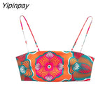 Yipinpay Women Fashion Print Autumn Shirts+Long Pants Set New 2023 Female 3PCS Sets Casual Top With Belt Street Outwear Mujer