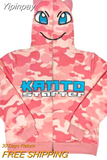 Yipinpay New Y2K Hoodie Hip Hop Camouflage Print Oversized Zipper Hooded Sweatshirt Harajuku Street Punk Rock Jacket Tops Streetwear
