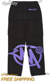 Yipinpay Pockets cargo pants High Waist Straight Joggers men and Women Baggy Pants New Vintage Harajuku Y2k Women Fashion