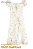 Yipinpay Elegant Short Sleeve Dress Woman Casual 2023 Summer Sexy Party One Piece Dress Korean Fashion Beach Vintage Midi Dress