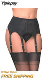 Yipinpay Vintage High Waist Lace Garter Belt Female Sexy Underwear Garters Mesh Stocking Suspender suspenders Femme Lady 6 belts