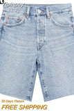 Yipinpay Blue Denim Shorts Women Mid-Rise Bermuda Shorts Woman Fashion Frayed Women's Jeans Shorts Casual Streetwear Summer Shorts
