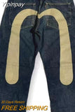 Yipinpay American High Street Fashion Big M Print Jeans Women Y2K Harajuku Casual Straight Baggy Jeans Punk Rock High Waisted Jeans