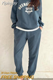 Yipinpay New Women's Trouser Sports Casual Suit Spring Autumn Fashion Loose Sweat-shirt Matching Sets Tracksuit Women 2 Piece Sets