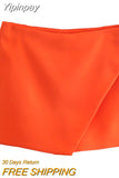 Yipinpay High Waist Green Shorts Women Summer Skirt Shorts Woman Asymmetric Skort Fashion Casual Shorts Y2k Streetwear Short Pants