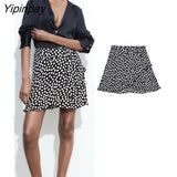 Yipinpay Summer Women Dot Printed Skirt 2023 Fashion Sexy Club A-line Short Dress High Street Beach Style Party Mini Skirts