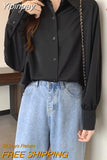 Yipinpay Women Chiffon White Shirt Korean Fashion Loose Long Sleeve Tops Casual Office Ladies All Match Shirts Spring New