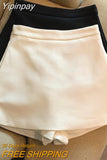 Yipinpay Faldas Mujer Moda 2023 Casual Black White Suit Mini Skirt Y2k Shorts Femme Korean Style Skirts for Women Short Lazy