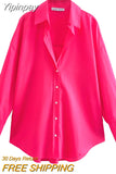 Yipinpay 2023 Women Shirt Multicolour Button Up Shirt Women Summer Long Sleeve Top Female Streetwear Oversize Shirts And Blouses