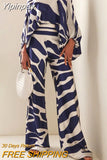 Yipinpay Loose Two Piece Set For Women Outfits 2023 Lanten Sleeve Off Shoulder Blouse Wide Leg Pants Elegant Sets Office Lady Suit