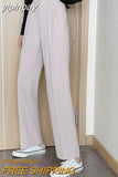 yipinpay Suit Pants for Women Elegant Slim Casual Loose Back Elastic Band Ladies Pants Korean Fashion Luxury Black Trousers