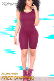 Yipinpay Casual Sleeveless Bodycon Bodysuit Summer Ladies Solid Color Fashion Women Bodysuits Women Clothing