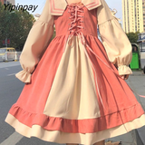 Yipinpay College Style Dress Women New Patchwork Summer Dress New Japanese Sailor Collar Mini Dress Female