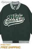 Yipinpay retro alphabet embroidery jackets coat men's 2023 new Y2K spring street hip-hop baseball uniform couple casual wild top